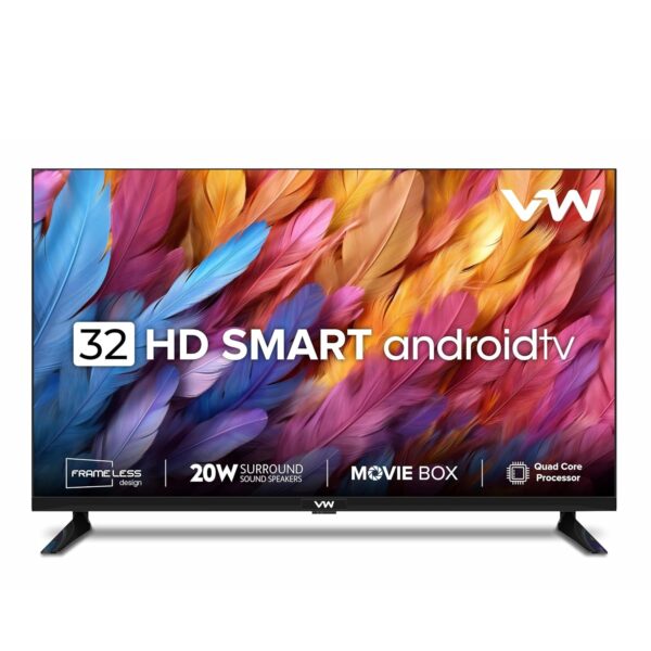VW 80 cm (32 inches) Frameless Series HD Ready Android Smart LED TV